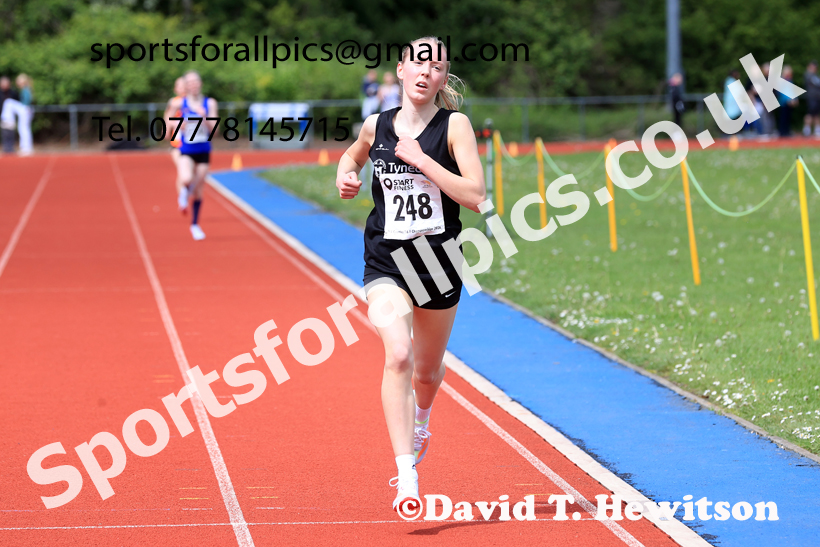 1500 metres, 2026 North Eastern Track and Field Champs, Shildon, County Durham. Photo: David T. Hewitson/Sports for All Pics